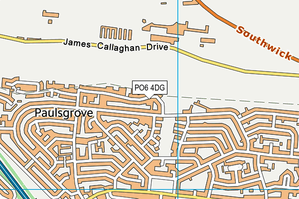 PO6 4DG map - OS VectorMap District (Ordnance Survey) PO6 4DG map - OS VectorMap District (Ordnance Survey)