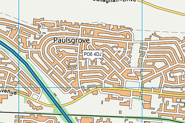 PO6 4DJ map - OS VectorMap District (Ordnance Survey) PO6 4DJ map - OS VectorMap District (Ordnance Survey)