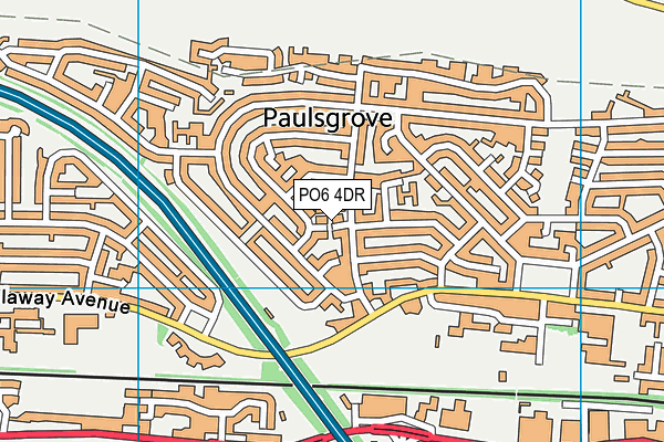 PO6 4DR map - OS VectorMap District (Ordnance Survey) PO6 4DR map - OS VectorMap District (Ordnance Survey)