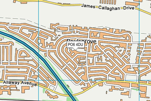 PO6 4DU map - OS VectorMap District (Ordnance Survey) PO6 4DU map - OS VectorMap District (Ordnance Survey)