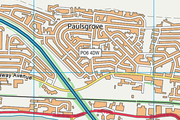 PO6 4DW map - OS VectorMap District (Ordnance Survey) PO6 4DW map - OS VectorMap District (Ordnance Survey)
