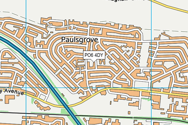 PO6 4DY map - OS VectorMap District (Ordnance Survey) PO6 4DY map - OS VectorMap District (Ordnance Survey)