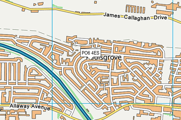 PO6 4ES map - OS VectorMap District (Ordnance Survey) PO6 4ES map - OS VectorMap District (Ordnance Survey)