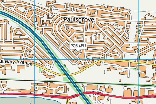 PO6 4EU map - OS VectorMap District (Ordnance Survey) PO6 4EU map - OS VectorMap District (Ordnance Survey)