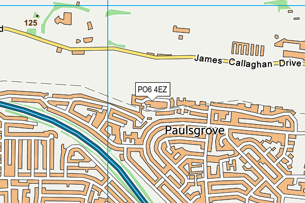 PO6 4EZ map - OS VectorMap District (Ordnance Survey) PO6 4EZ map - OS VectorMap District (Ordnance Survey)