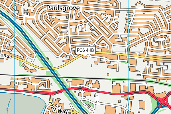 PO6 4HB map - OS VectorMap District (Ordnance Survey) PO6 4HB map - OS VectorMap District (Ordnance Survey)