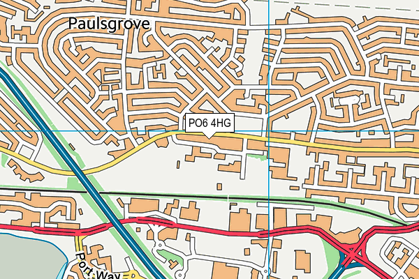 PO6 4HG map - OS VectorMap District (Ordnance Survey) PO6 4HG map - OS VectorMap District (Ordnance Survey)