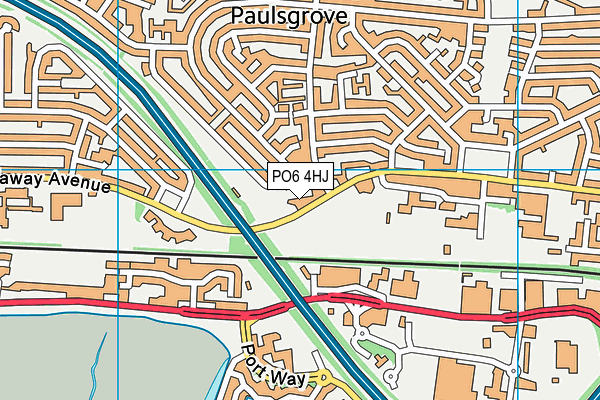 PO6 4HJ map - OS VectorMap District (Ordnance Survey)