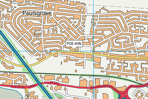PO6 4HN map - OS VectorMap District (Ordnance Survey) PO6 4HN map - OS VectorMap District (Ordnance Survey)