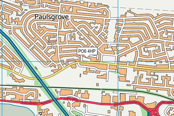 PO6 4HP map - OS VectorMap District (Ordnance Survey) PO6 4HP map - OS VectorMap District (Ordnance Survey)