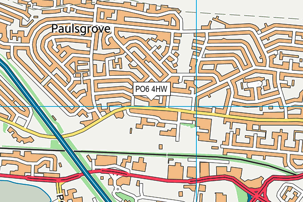PO6 4HW map - OS VectorMap District (Ordnance Survey) PO6 4HW map - OS VectorMap District (Ordnance Survey)