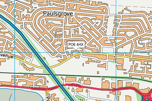 PO6 4HX map - OS VectorMap District (Ordnance Survey) PO6 4HX map - OS VectorMap District (Ordnance Survey)