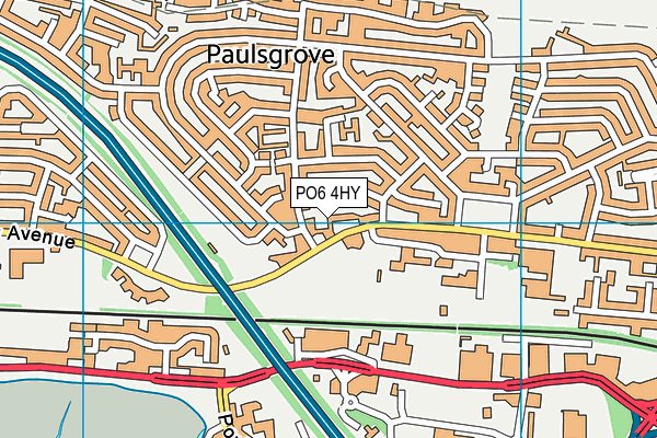 PO6 4HY map - OS VectorMap District (Ordnance Survey) PO6 4HY map - OS VectorMap District (Ordnance Survey)