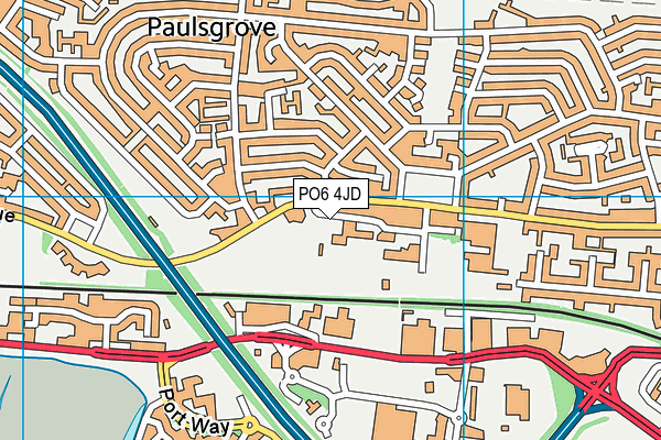 PO6 4JD map - OS VectorMap District (Ordnance Survey) PO6 4JD map - OS VectorMap District (Ordnance Survey)