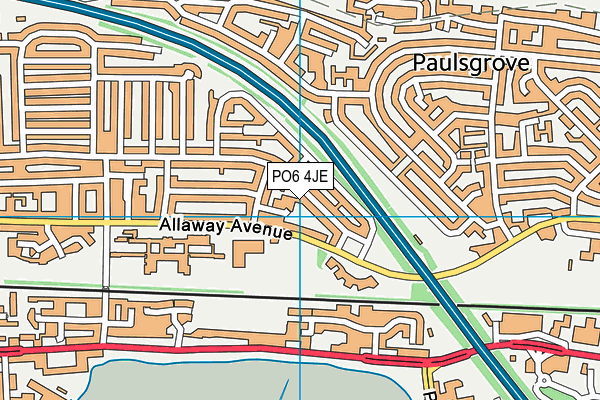 PO6 4JE map - OS VectorMap District (Ordnance Survey) PO6 4JE map - OS VectorMap District (Ordnance Survey)