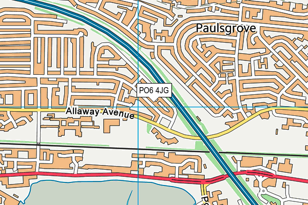 PO6 4JG map - OS VectorMap District (Ordnance Survey) PO6 4JG map - OS VectorMap District (Ordnance Survey)