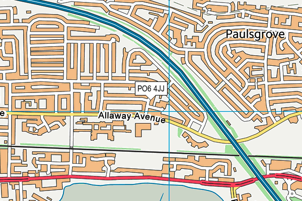 PO6 4JJ map - OS VectorMap District (Ordnance Survey) PO6 4JJ map - OS VectorMap District (Ordnance Survey)