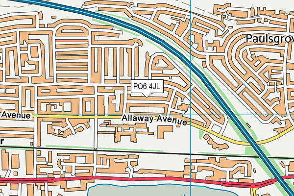 PO6 4JL map - OS VectorMap District (Ordnance Survey) PO6 4JL map - OS VectorMap District (Ordnance Survey)