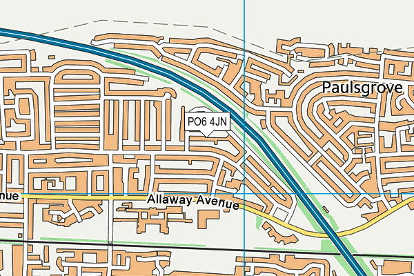 PO6 4JN map - OS VectorMap District (Ordnance Survey) PO6 4JN map - OS VectorMap District (Ordnance Survey)
