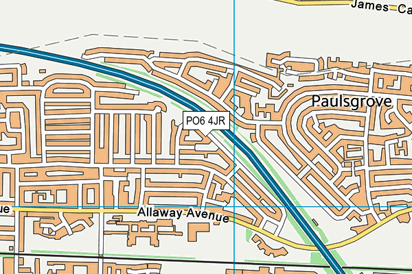 PO6 4JR map - OS VectorMap District (Ordnance Survey) PO6 4JR map - OS VectorMap District (Ordnance Survey)