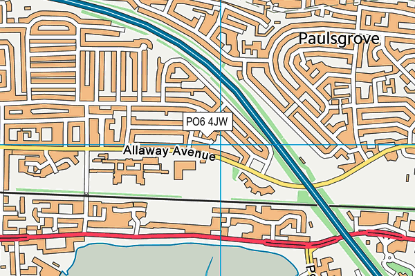 PO6 4JW map - OS VectorMap District (Ordnance Survey) PO6 4JW map - OS VectorMap District (Ordnance Survey)