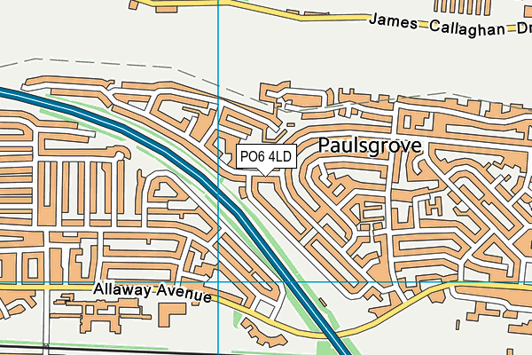 PO6 4LD map - OS VectorMap District (Ordnance Survey) PO6 4LD map - OS VectorMap District (Ordnance Survey)