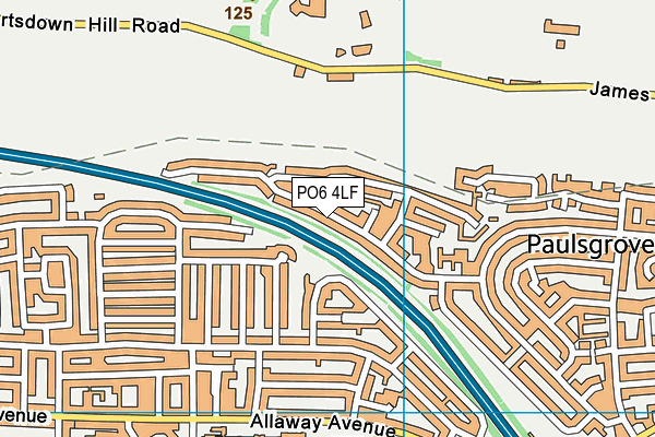 PO6 4LF map - OS VectorMap District (Ordnance Survey) PO6 4LF map - OS VectorMap District (Ordnance Survey)