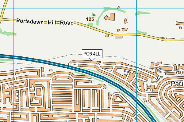 PO6 4LL map - OS VectorMap District (Ordnance Survey) PO6 4LL map - OS VectorMap District (Ordnance Survey)