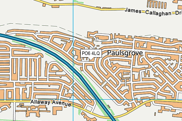 PO6 4LQ map - OS VectorMap District (Ordnance Survey) PO6 4LQ map - OS VectorMap District (Ordnance Survey)