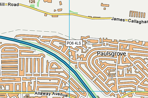 PO6 4LS map - OS VectorMap District (Ordnance Survey) PO6 4LS map - OS VectorMap District (Ordnance Survey)