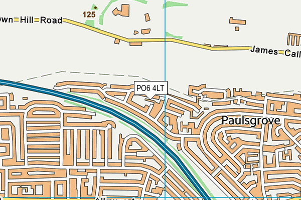 PO6 4LT map - OS VectorMap District (Ordnance Survey) PO6 4LT map - OS VectorMap District (Ordnance Survey)
