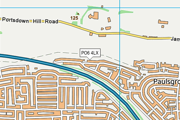 PO6 4LX map - OS VectorMap District (Ordnance Survey) PO6 4LX map - OS VectorMap District (Ordnance Survey)