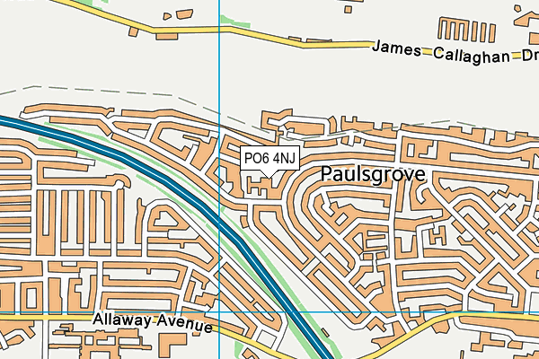 PO6 4NJ map - OS VectorMap District (Ordnance Survey) PO6 4NJ map - OS VectorMap District (Ordnance Survey)