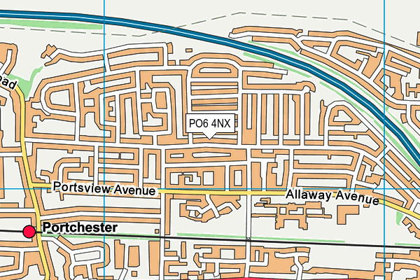 PO6 4NX map - OS VectorMap District (Ordnance Survey) PO6 4NX map - OS VectorMap District (Ordnance Survey)