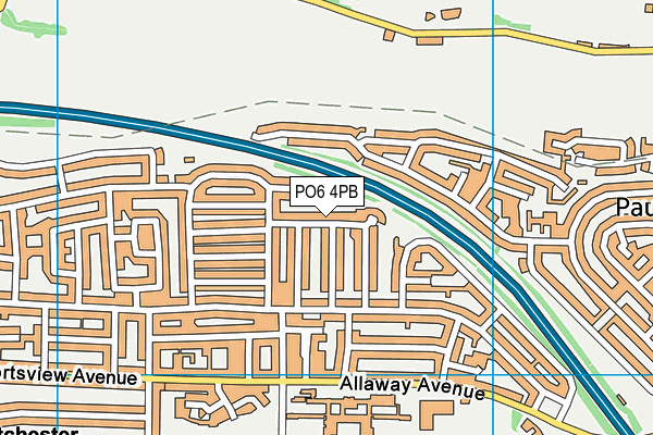 PO6 4PB map - OS VectorMap District (Ordnance Survey) PO6 4PB map - OS VectorMap District (Ordnance Survey)