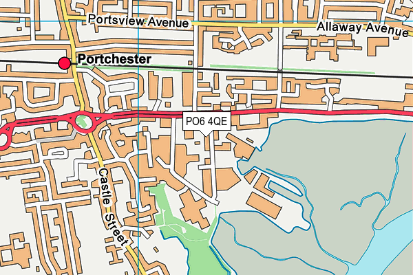 PO6 4QE map - OS VectorMap District (Ordnance Survey) PO6 4QE map - OS VectorMap District (Ordnance Survey)