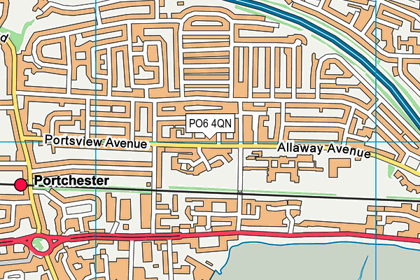 PO6 4QN map - OS VectorMap District (Ordnance Survey) PO6 4QN map - OS VectorMap District (Ordnance Survey)