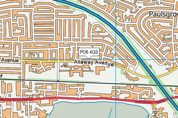 PO6 4QS map - OS VectorMap District (Ordnance Survey) PO6 4QS map - OS VectorMap District (Ordnance Survey)