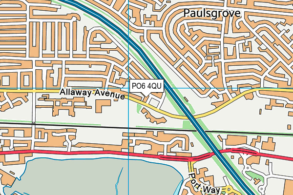PO6 4QU map - OS VectorMap District (Ordnance Survey) PO6 4QU map - OS VectorMap District (Ordnance Survey)