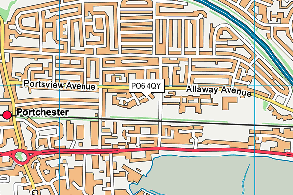 PO6 4QY map - OS VectorMap District (Ordnance Survey) PO6 4QY map - OS VectorMap District (Ordnance Survey)