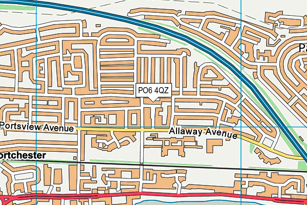 PO6 4QZ map - OS VectorMap District (Ordnance Survey)