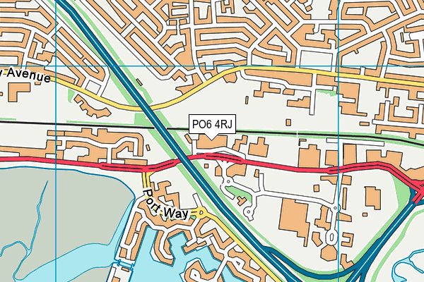 PO6 4RJ map - OS VectorMap District (Ordnance Survey) PO6 4RJ map - OS VectorMap District (Ordnance Survey)