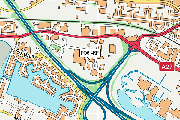 PO6 4RP map - OS VectorMap District (Ordnance Survey) PO6 4RP map - OS VectorMap District (Ordnance Survey)
