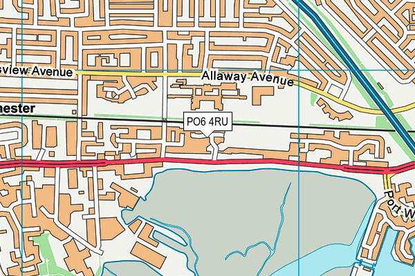 PO6 4RU map - OS VectorMap District (Ordnance Survey) PO6 4RU map - OS VectorMap District (Ordnance Survey)