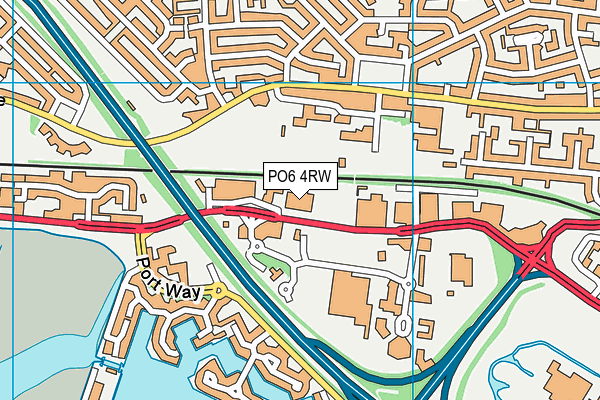 PO6 4RW map - OS VectorMap District (Ordnance Survey) PO6 4RW map - OS VectorMap District (Ordnance Survey)