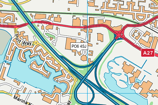 PO6 4SJ map - OS VectorMap District (Ordnance Survey) PO6 4SJ map - OS VectorMap District (Ordnance Survey)
