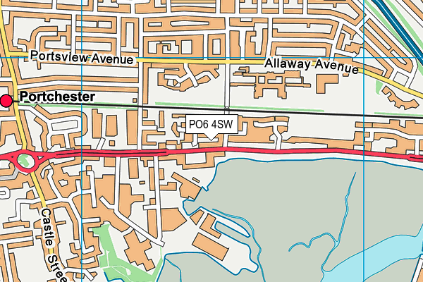 PO6 4SW map - OS VectorMap District (Ordnance Survey) PO6 4SW map - OS VectorMap District (Ordnance Survey)