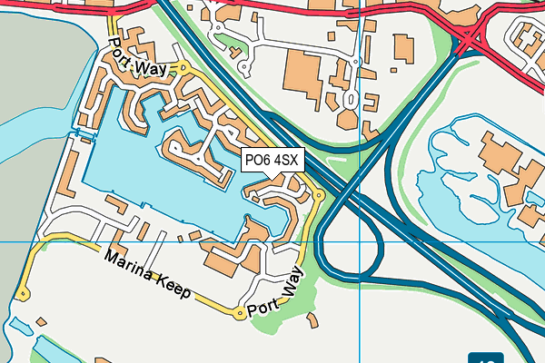 PO6 4SX map - OS VectorMap District (Ordnance Survey) PO6 4SX map - OS VectorMap District (Ordnance Survey)