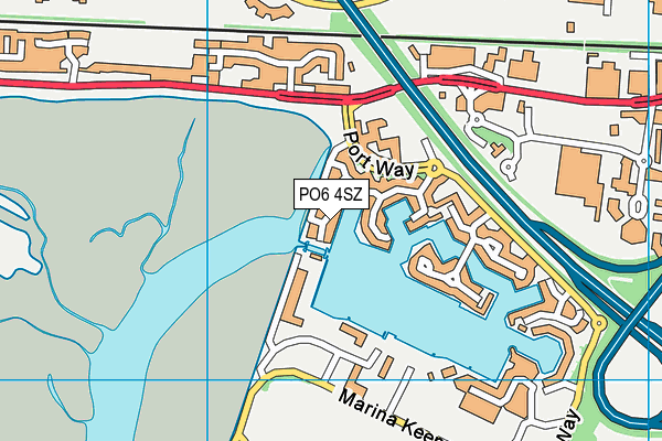 PO6 4SZ map - OS VectorMap District (Ordnance Survey) PO6 4SZ map - OS VectorMap District (Ordnance Survey)