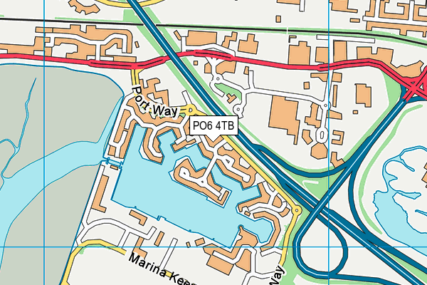 PO6 4TB map - OS VectorMap District (Ordnance Survey)
